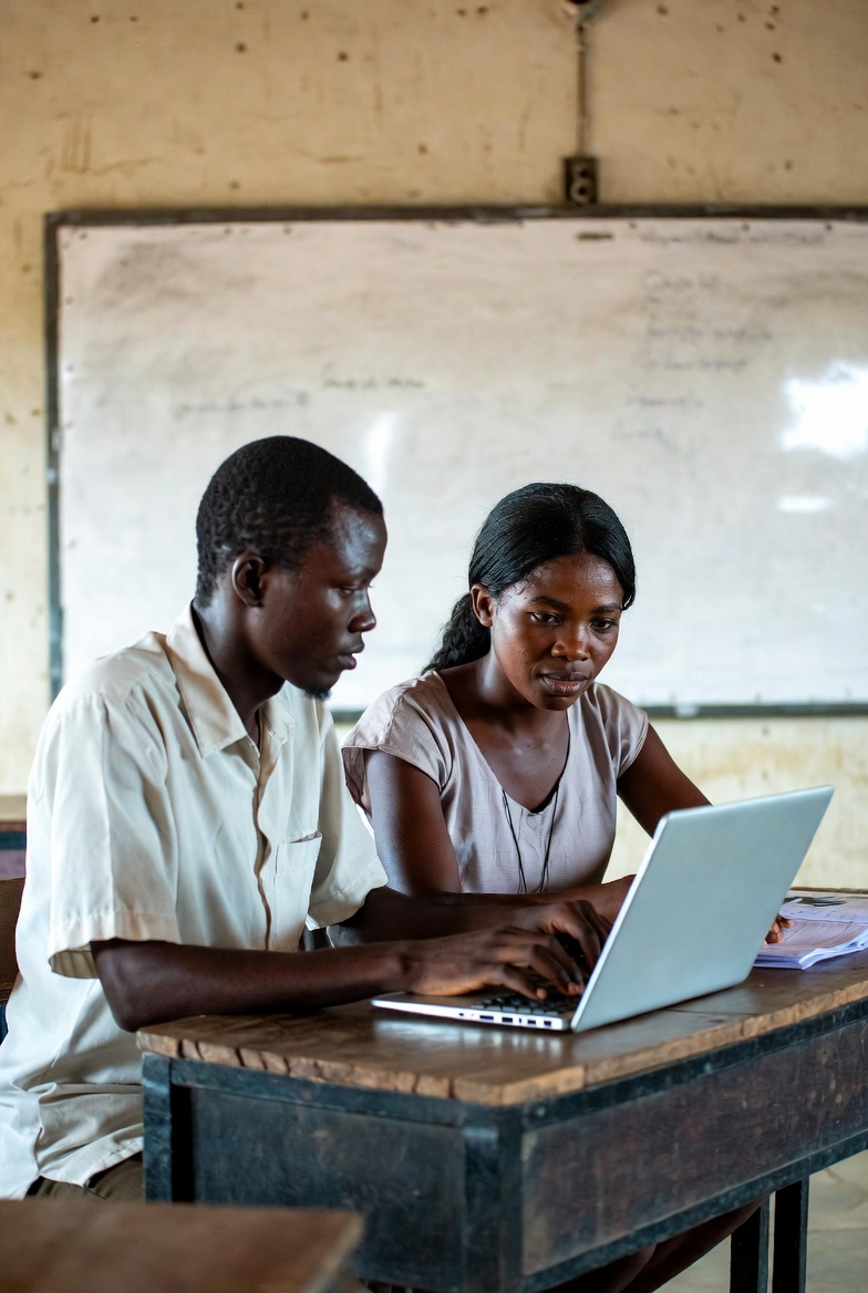 Developers collaborating in a community meetup